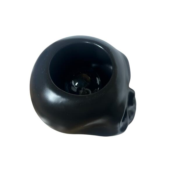 Gothic Spooky BLACK SKULL Electric Oil Wax Tart Fragrance Warmer Halloween 6" - Picture 7 of 9